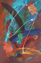 Autumn Leaves #1, an abstract painting copyright Mark Dahle 1996
