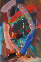 Leaving Chicago #3, an abstract painting by Mark Dahle