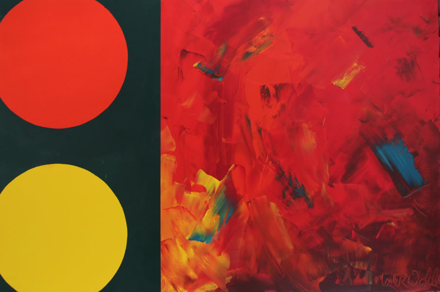 Stop And Go #79. Abstract painting copyright Mark Dahle 2010. 