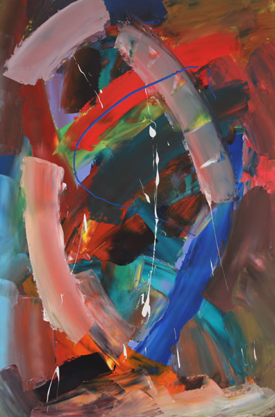 Leaving Chicago #3, an abstract painting copyright Mark Dahle 1996